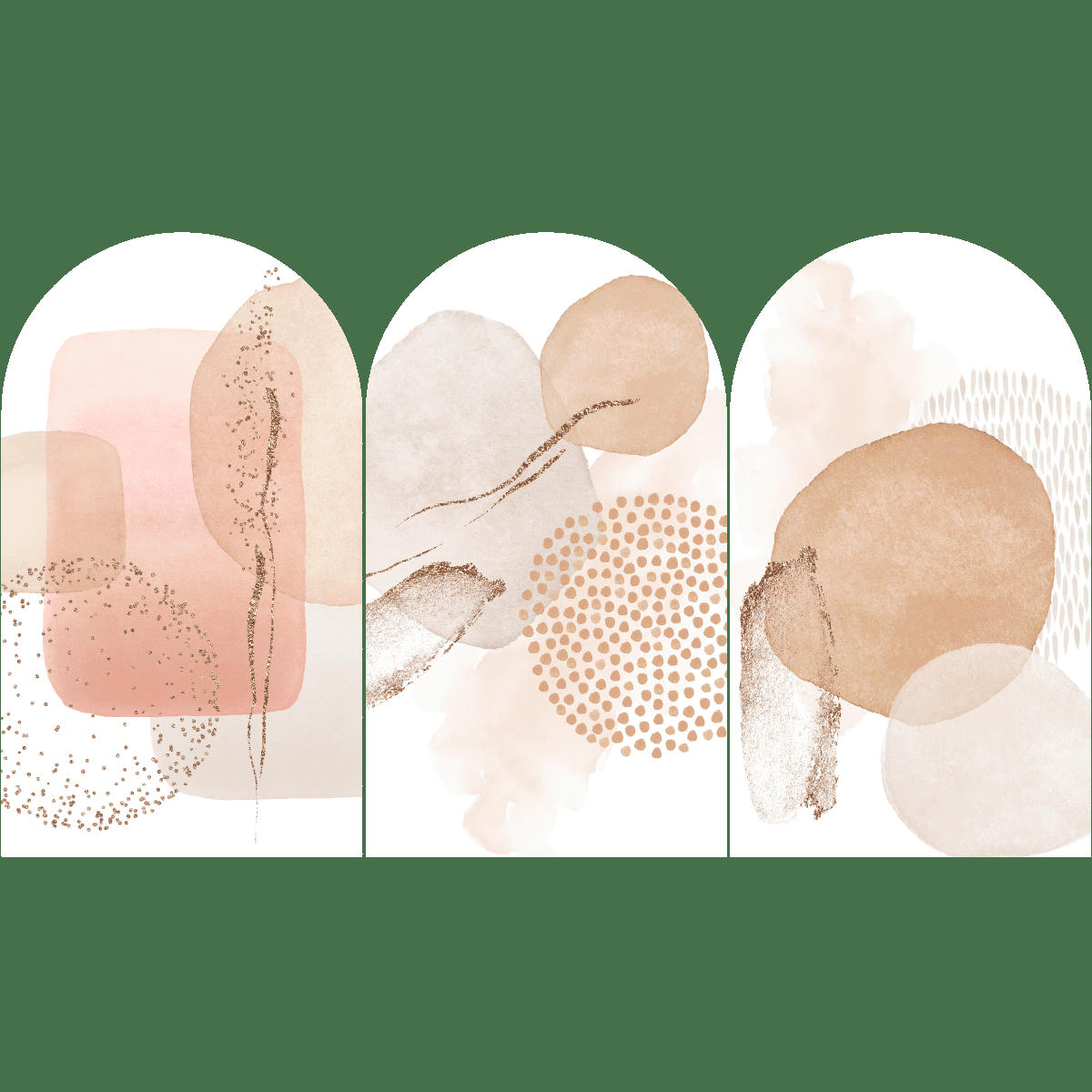 - Papier Peint arches abstraits aquarelles beiges 150x90cm