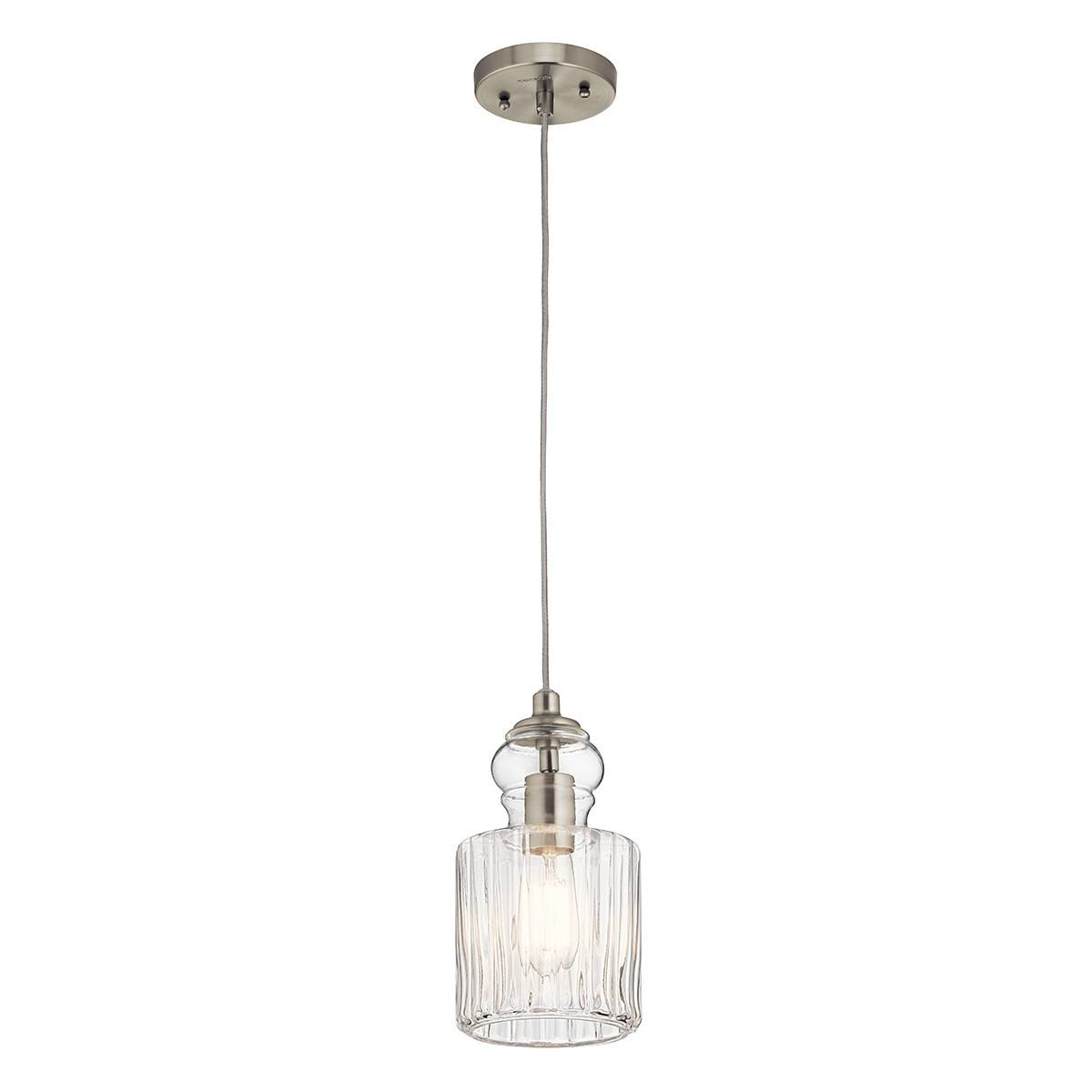Lampa wisząca szczotkowany nikiel Riviera 1xE27x60W Kichler