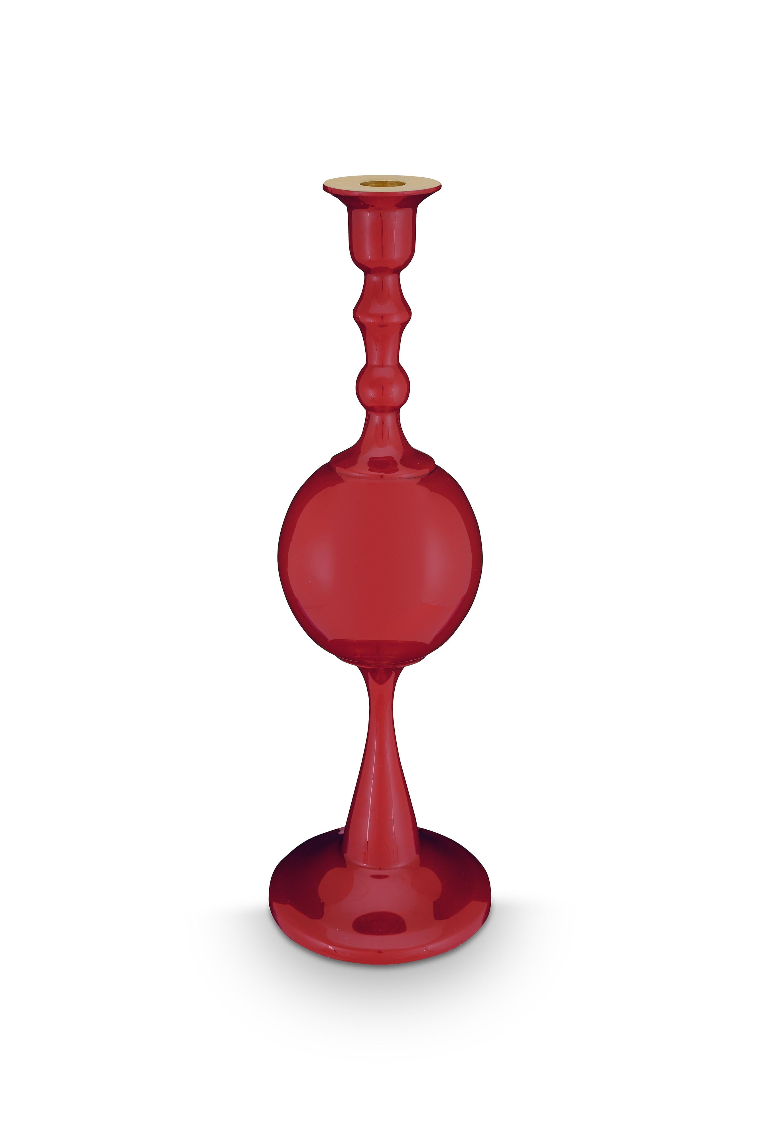 Pip Studio Kandelaar Sphere - Metaal - Donkerrood - 37cm