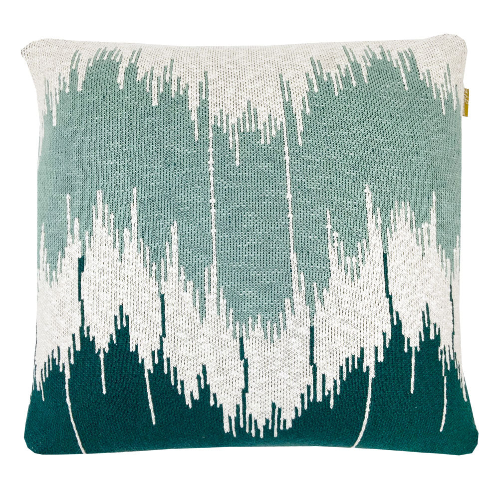Malagoon Wave Sierkussen 50 x 50 cm - Groen
