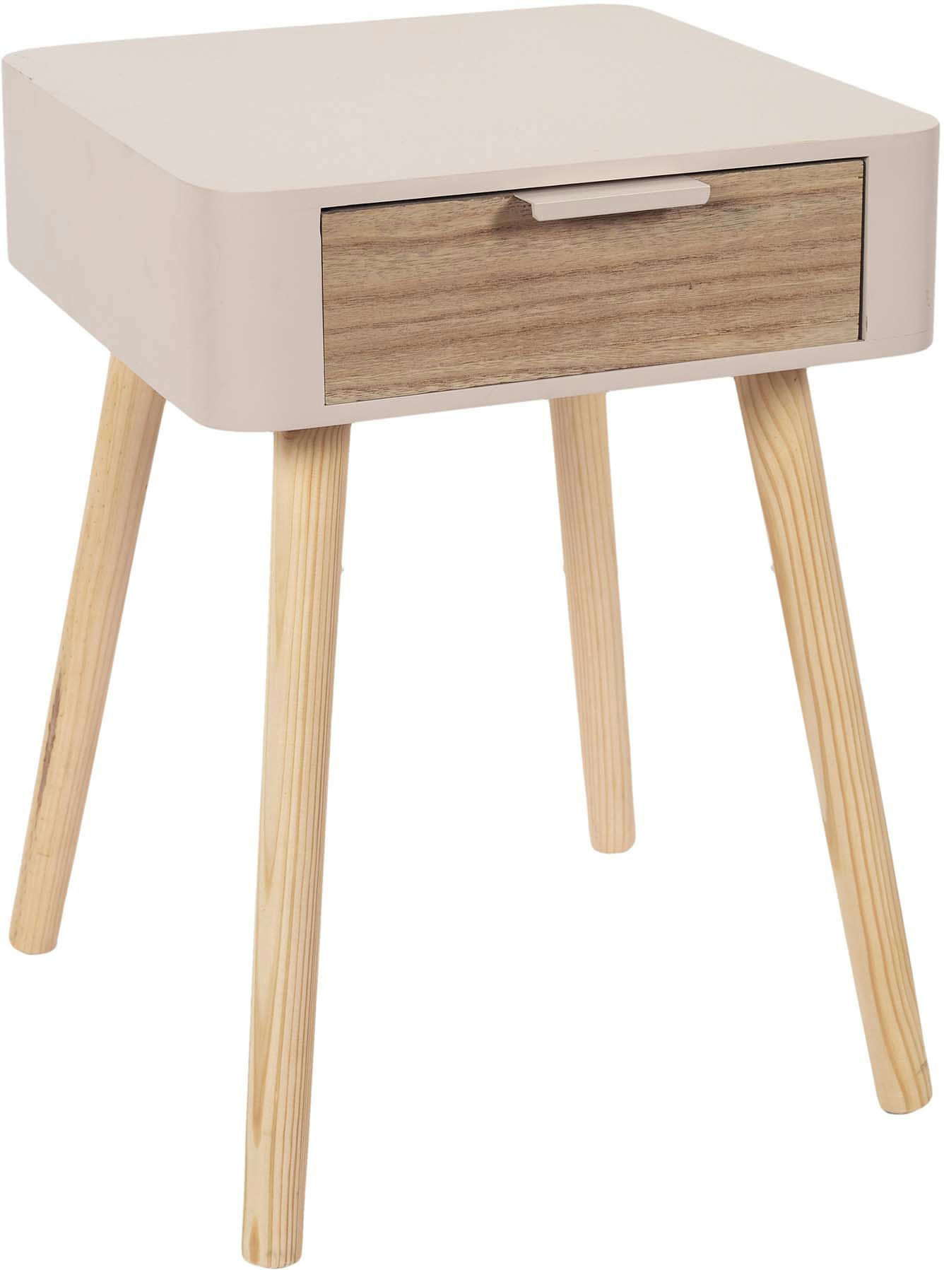 - Chevet en bois 1 tiroir zoran rose nude