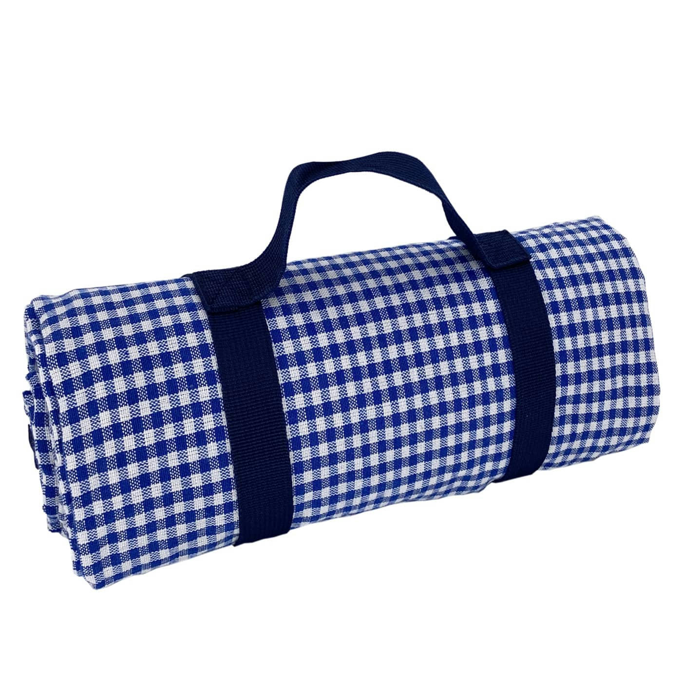 - Nappe XL pique-nique à revers imperméable vichy bleu 280 x 140 cm