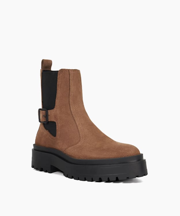 B.intl Milla Ch Beige - Leather Chelsea Boots