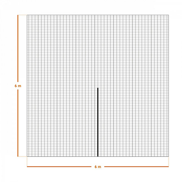 Filet de récolte pour olives ou autres avec oeillets et ouverture tronc - 6 x 6 m - Vert - Linxor
