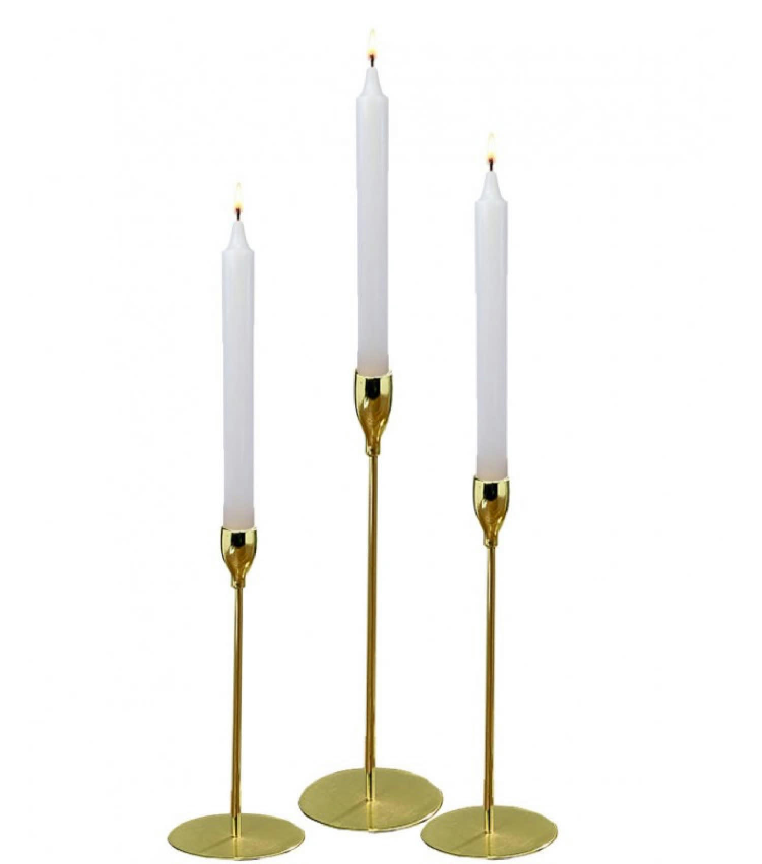 TRIO - Set de 3 chandeliers de table doré