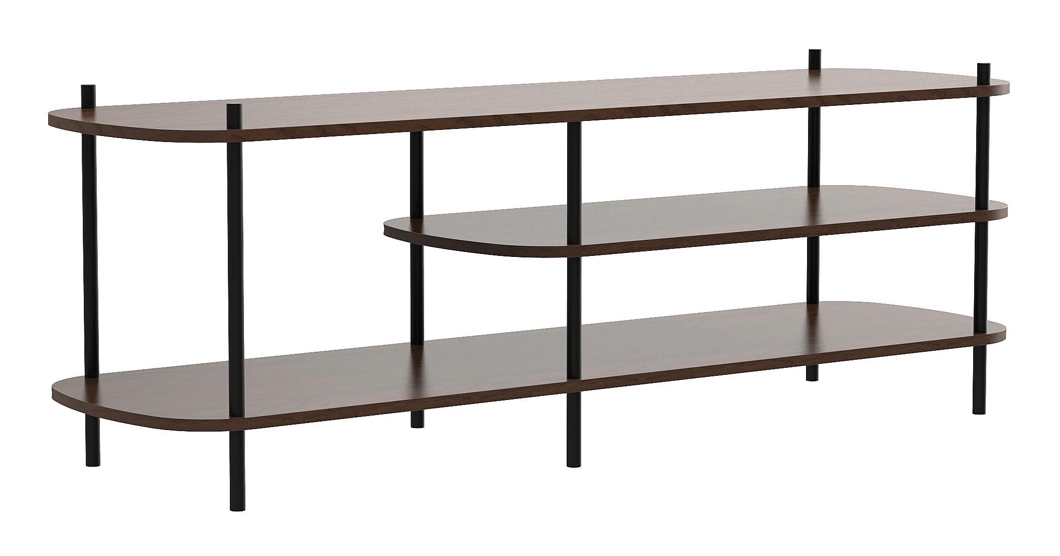 - Meuble TV style moderne en métal et bois marron