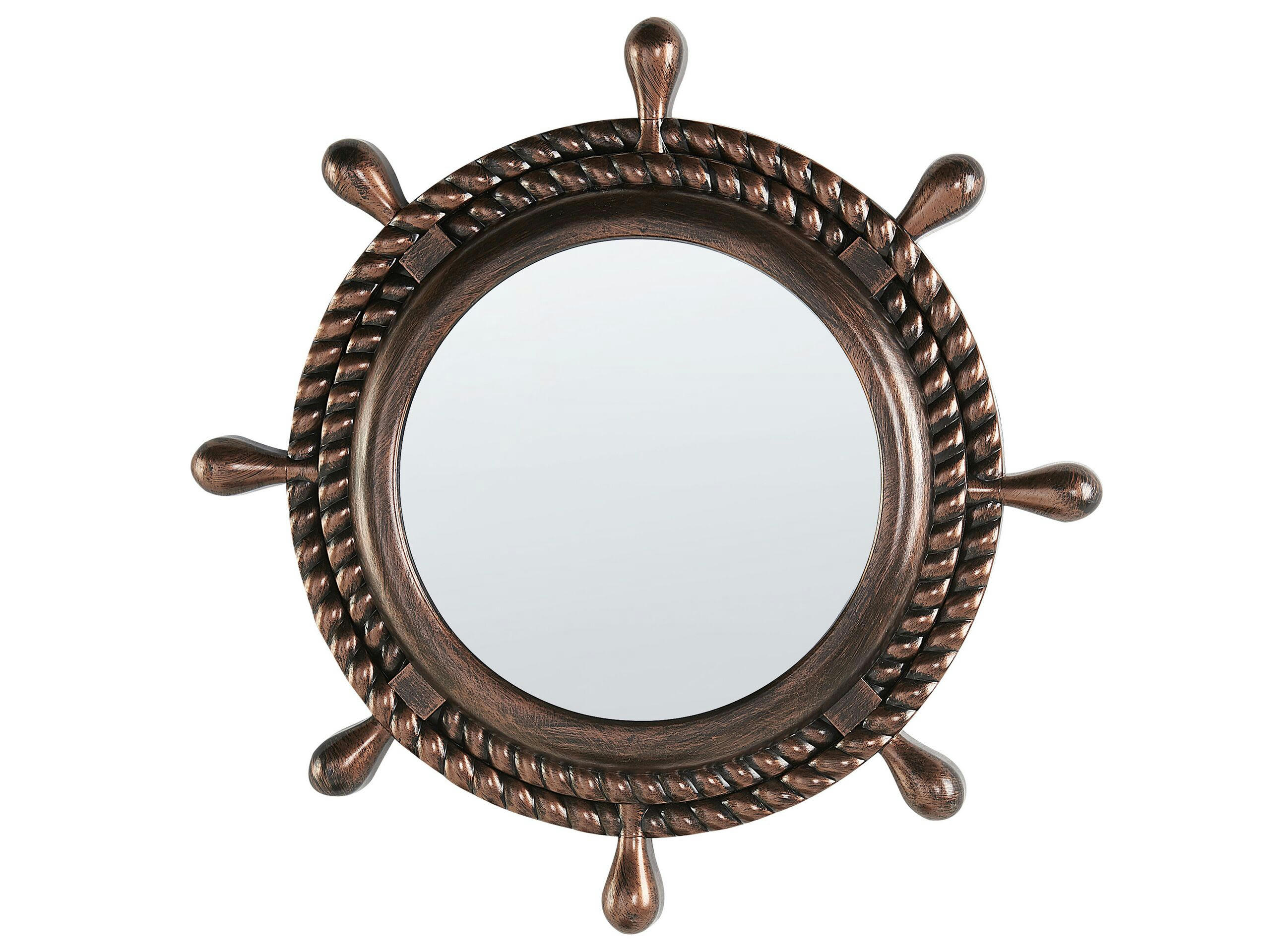 GORMAZ - Miroir en matériaux synthétiques marron 46x46