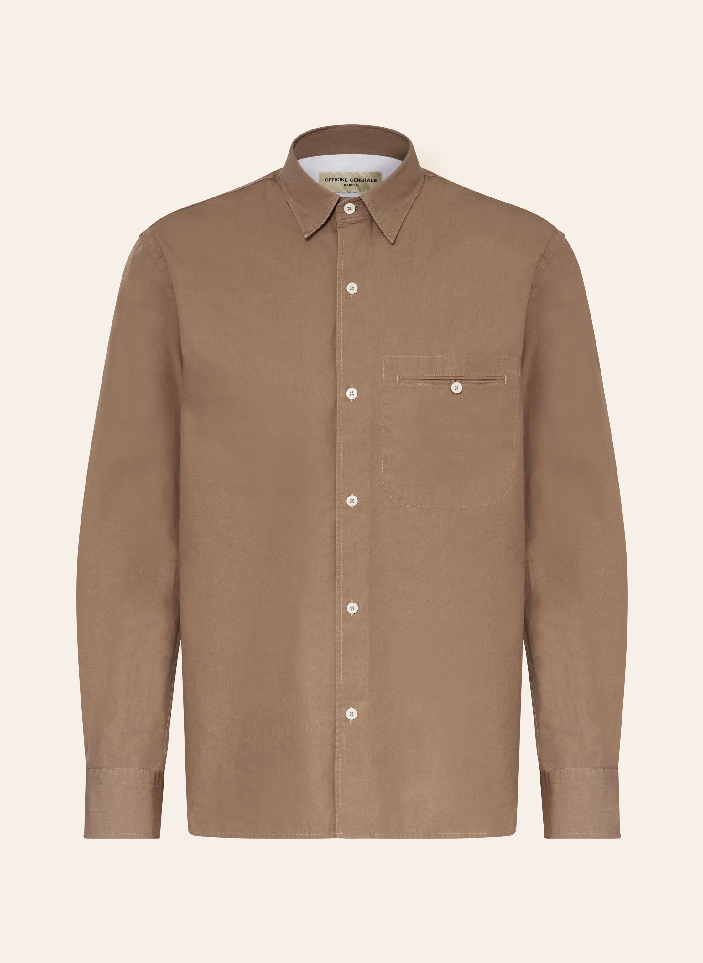 Officine Générale Leinenhemd BENOIT Slim Fit