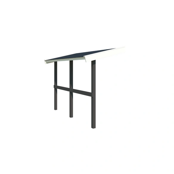 Schleppdach, BxT: 220 x 90 cm (Aufstellmaß ), grau