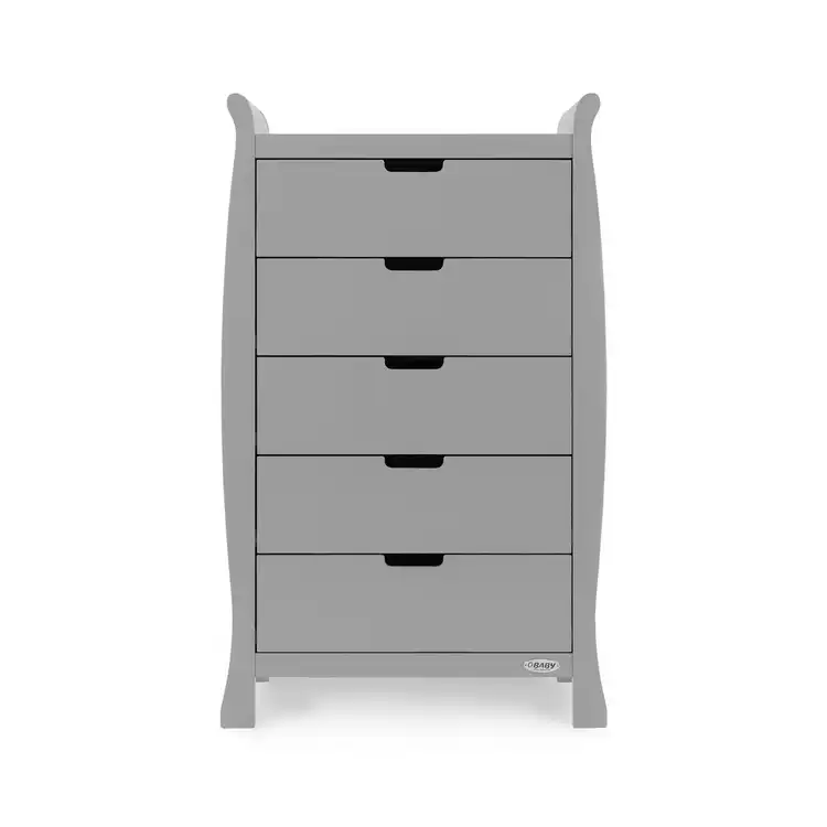 Obaby Stamford Tall 5 Drawer Chest - Warm Grey