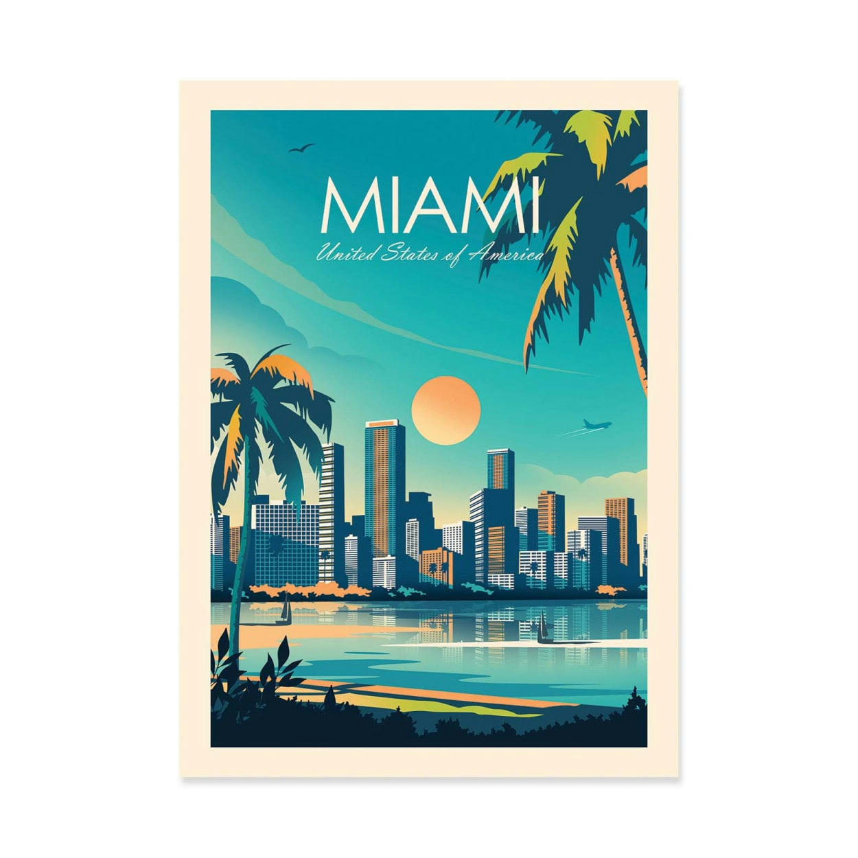 STUDIO INCEPTION - MIAMI - STUDIO INCEPTION - Affiche d'art 30 x 40 cm