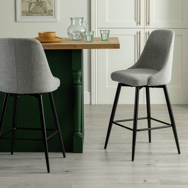 Habitat Huck Fabric Counter Bar Stool - Grey