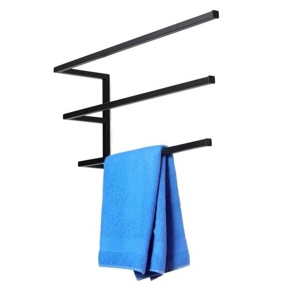 Nowoczesny wieszak ścienny loft na 3 ręczniki 60 cm