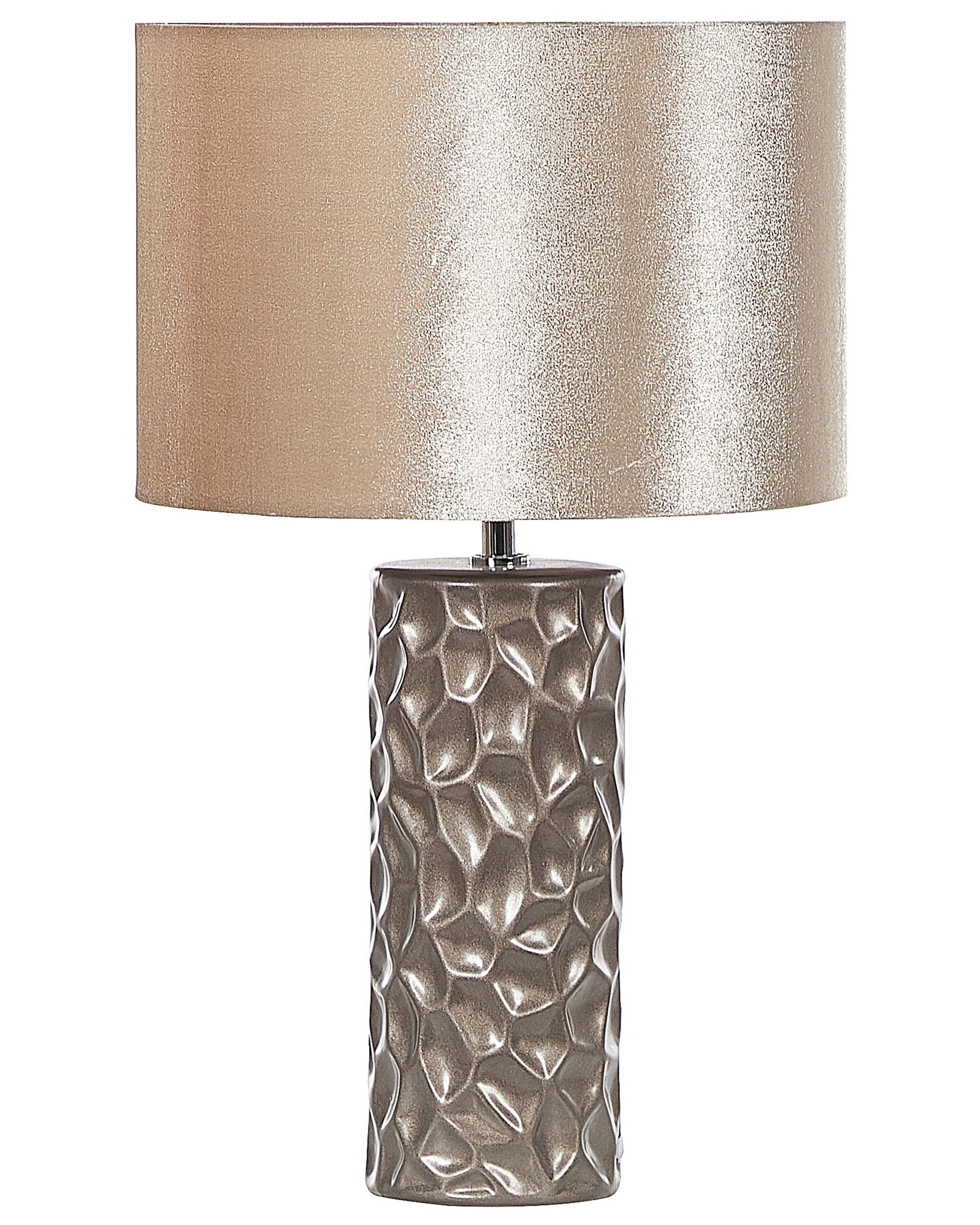 Lampa stołowa nocna ceramiczna 50 cm glamour złota