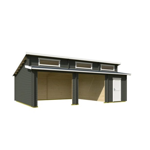Blockgarage »Hawaii«, BxT: 820 x 579,6 cm (Außenmaß), Holz