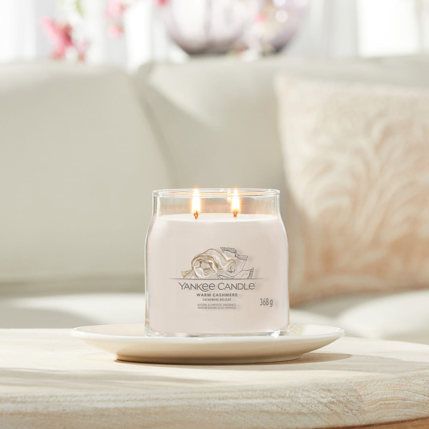 Warm Cashmere, candela in giara media Yankee Candle