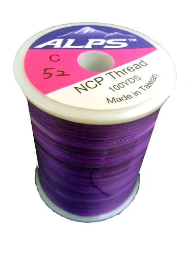 Alps 100yds of Purple Rod Wrapping Thread - Size C (0.2mm) Rod Binding Cotton