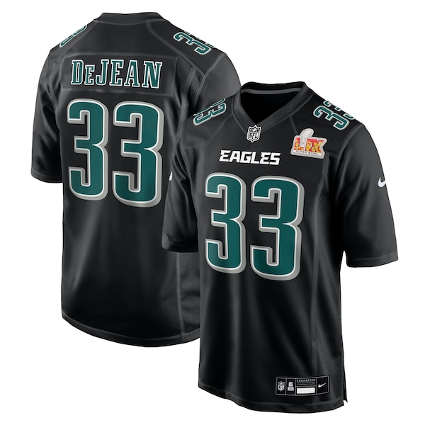 Cooper DeJean Philadelphia Eagles Nike Super Bowl LIX Fashion Game Player Jersey - Carbon Black