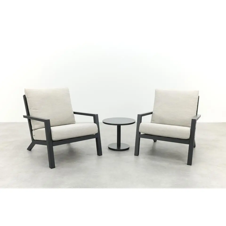 VDG Boston/Canto loungestoelen set (3-delig) - Antraciet