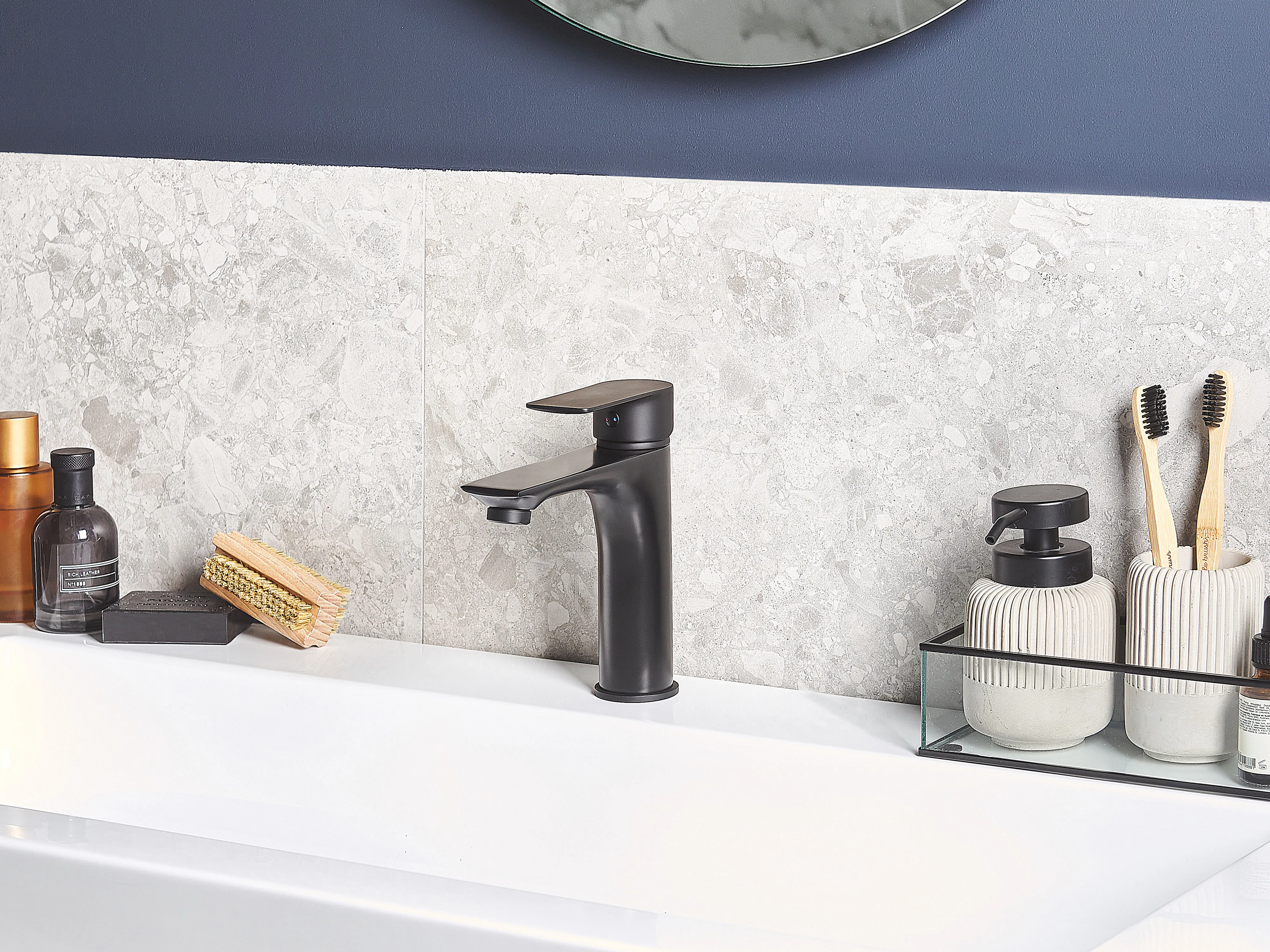 Basin Mixer Tap BERLOI Brass Black
