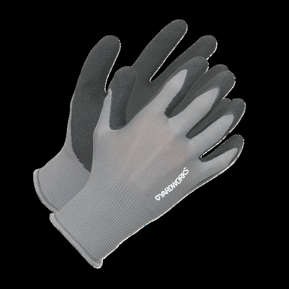 Yardworks Foam Latex Dipped Gripper Gardening Gloves, L/XL, 3-pk
