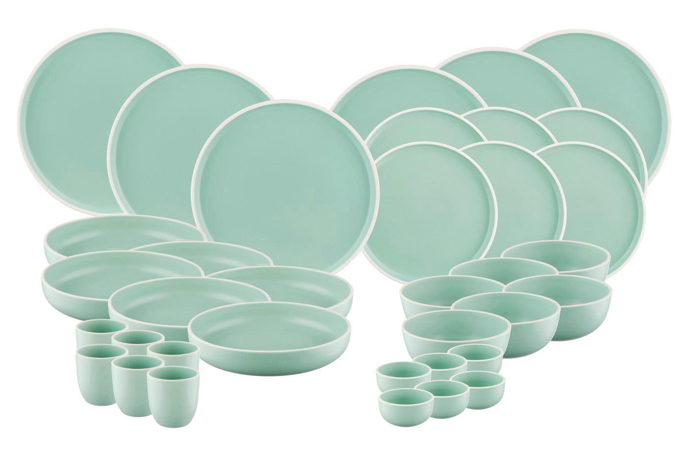 ORIGIN - Set vaisselle 36 pièces en grès vert