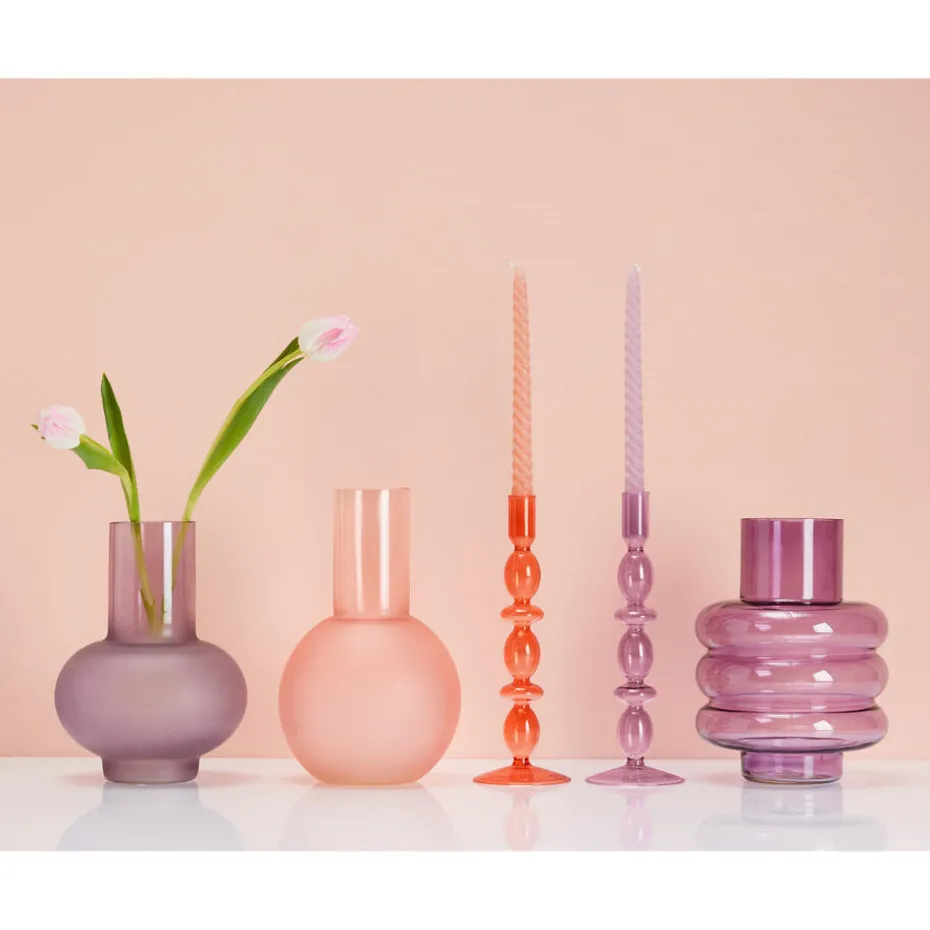 Kwantum Kandelaars | Kandelaars | Kandelaar Aveley Lila ø 8×31 Cm