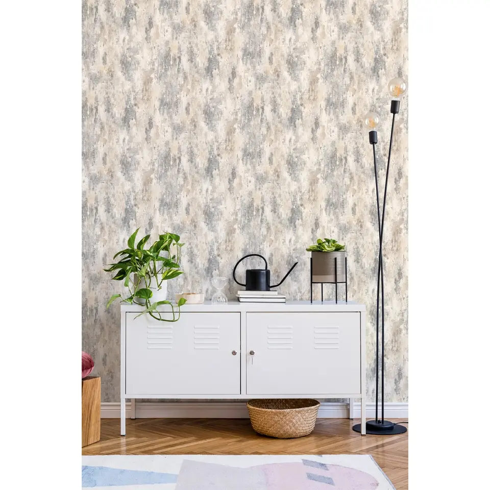 Dutch Wallcoverings - Jungle Fever Bosa uni grijs - 0,53x10,05m