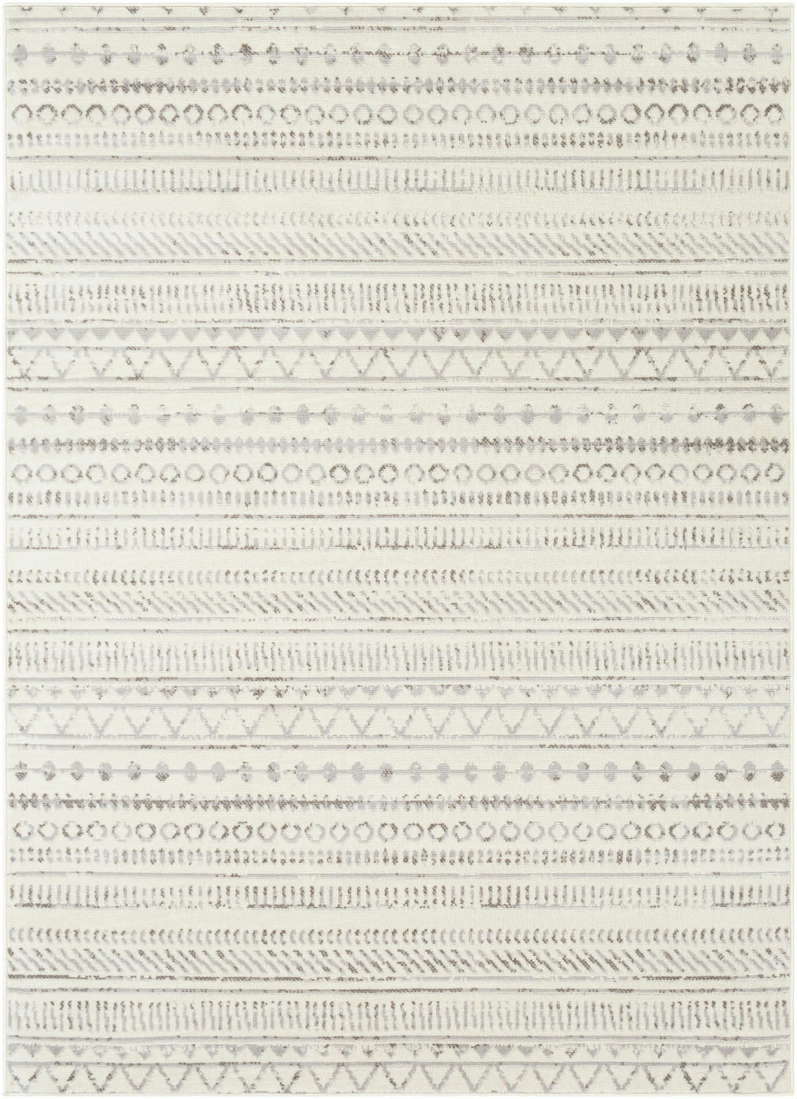 BIANCA - Tapis Scandinave Bohème Gris/Blanc 200x275