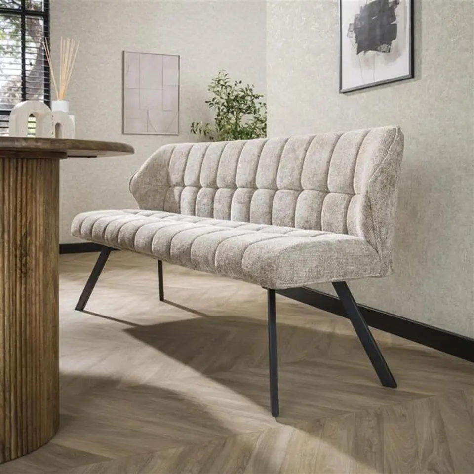 Hoyz Collection - Eetkamerbank Raster - Rich Zandkleur