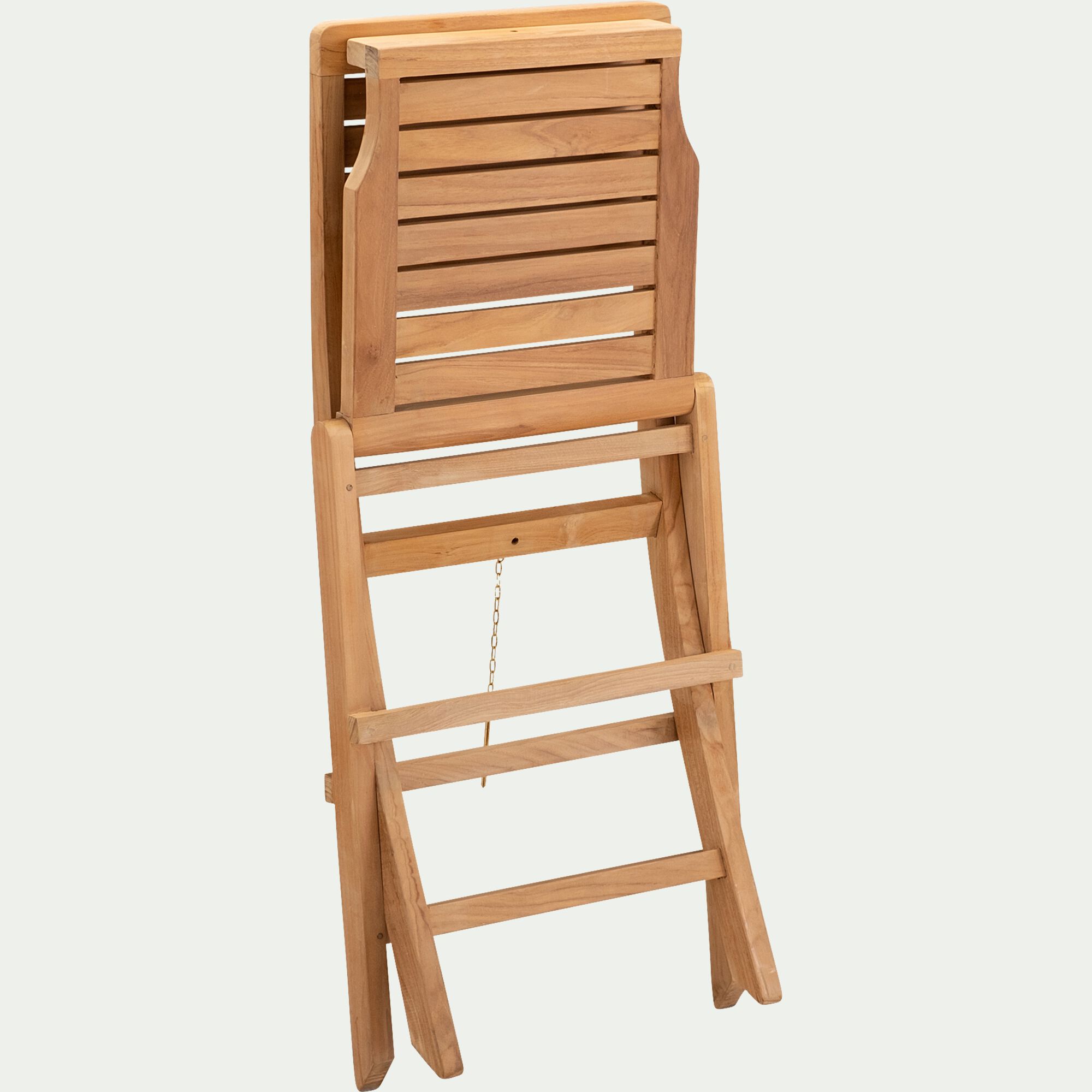 LALE - Chaise de jardin pliante en teck - bois clair