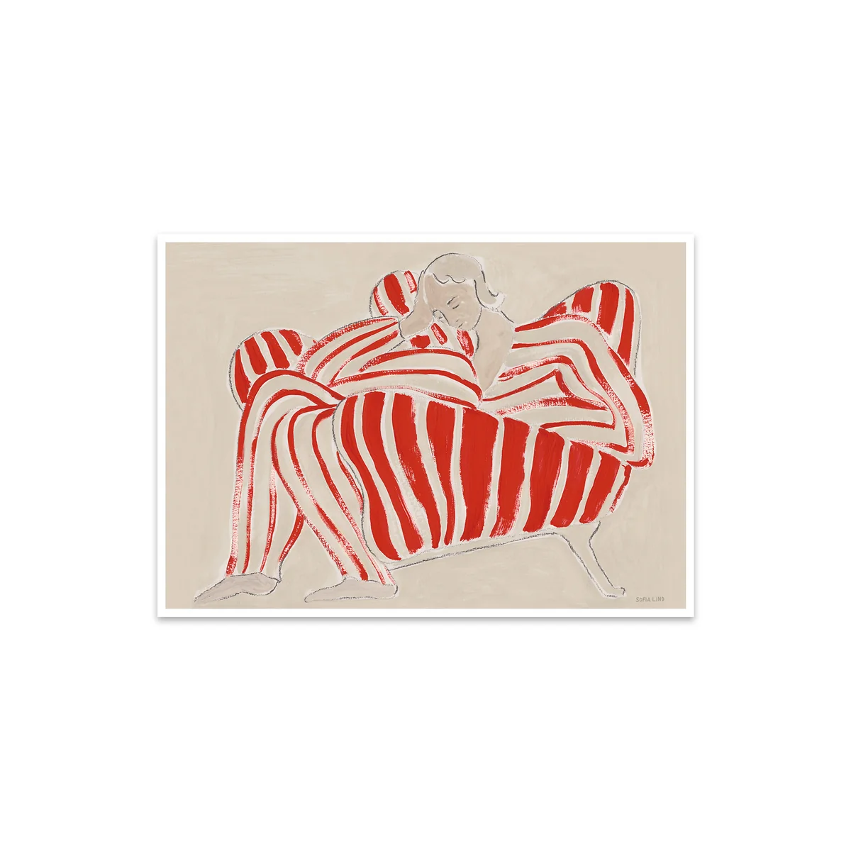The Poster Club - Red Chair von Sofia Lind, 30 x 40 cm