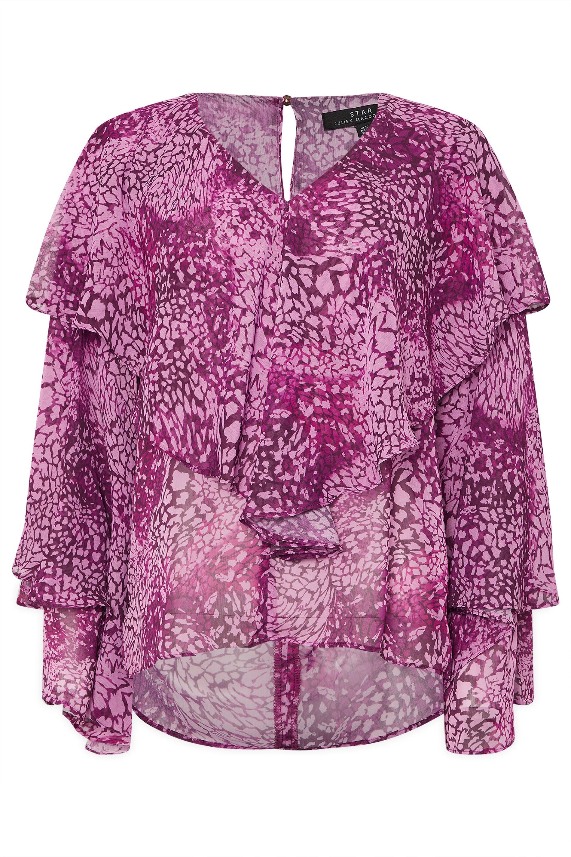 Star by Julien Macdonald Mesh Snake Print Blouse