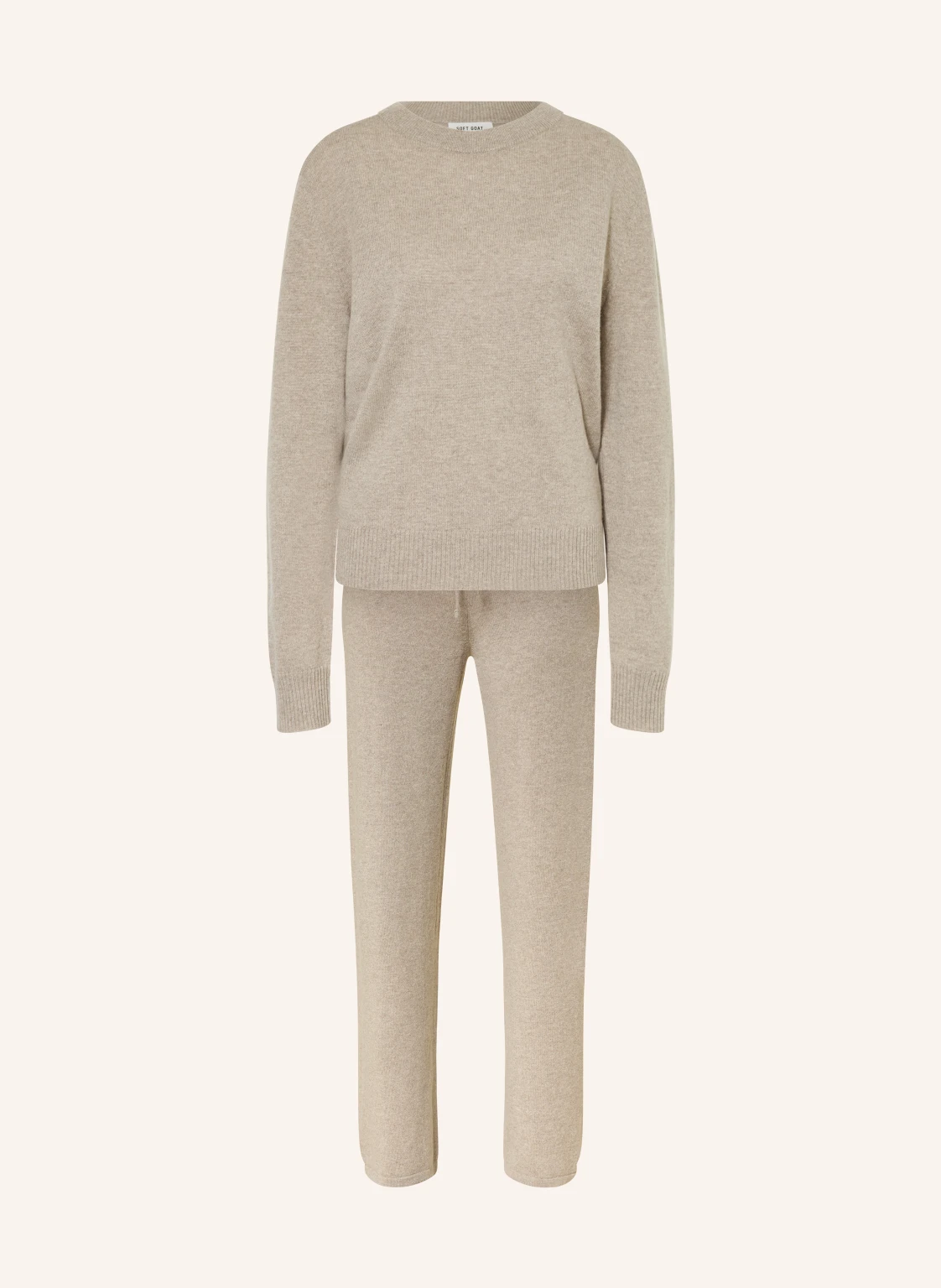 SOFT GOAT Set: Cashmere-Pullover und Strickhose aus Cashmere