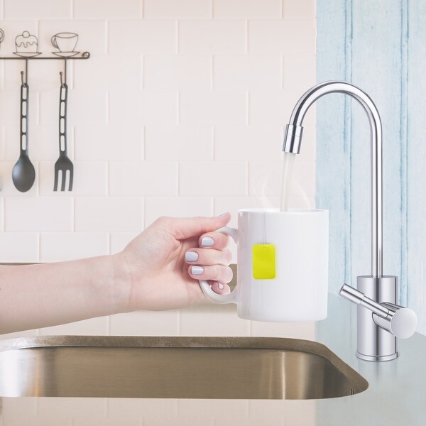 Ready Hot 150 Instant Hot Water Tank, 1-Handle Brushed Nickel Faucet