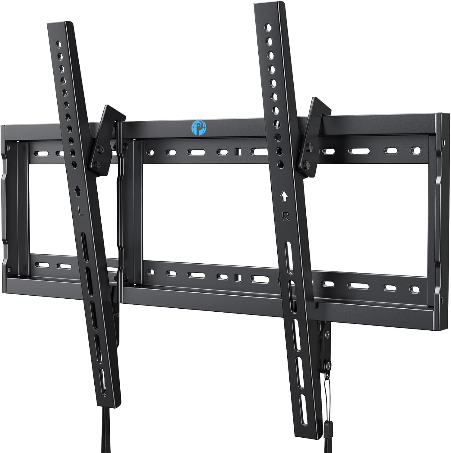 Pipishell Tilt TV Wall Mount Bracket Low Profile for Most 37-90 Inch LED LCD OLED Plasma Flat Curved TVs, Large Tilting Mount Fits 16-24 Wood Studs Max VESA 600x400mm Holds up to 132lbs