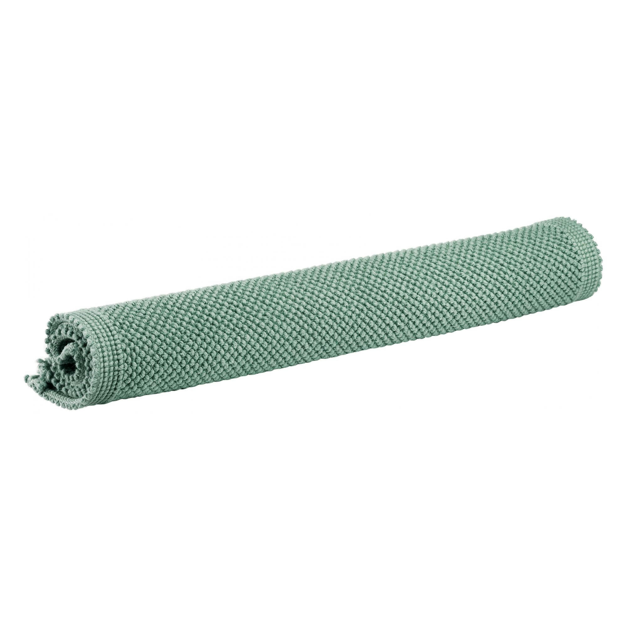 ETIA - Tapis de bain uni  en coton sauge 54 x 110
