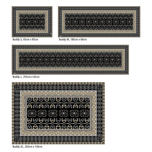 Vinyl Teppich »Nat«, BxL:255 cm x 65 cm, beige|schwarz