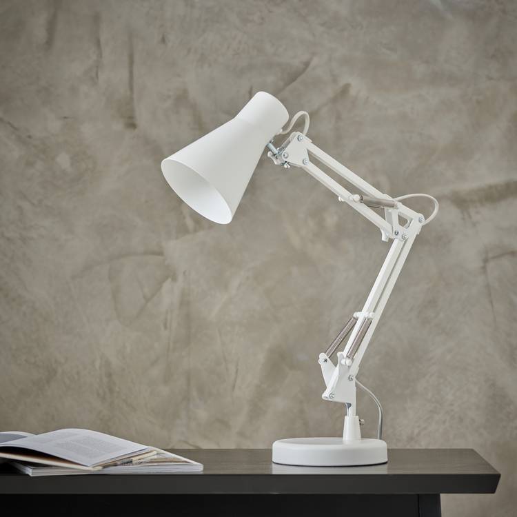 Argos Home Swing Arm Desk Lamp - White