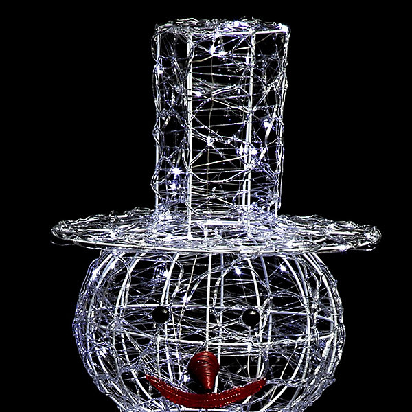 Forme acrylique bonhomme de neige 3d lumineuse 200 led h.120cm extérieur - feeric lights &christmas