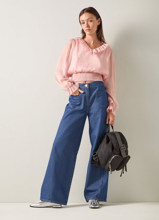 LKB LONDON Pip Dark Indigo Wide Denim Trouser