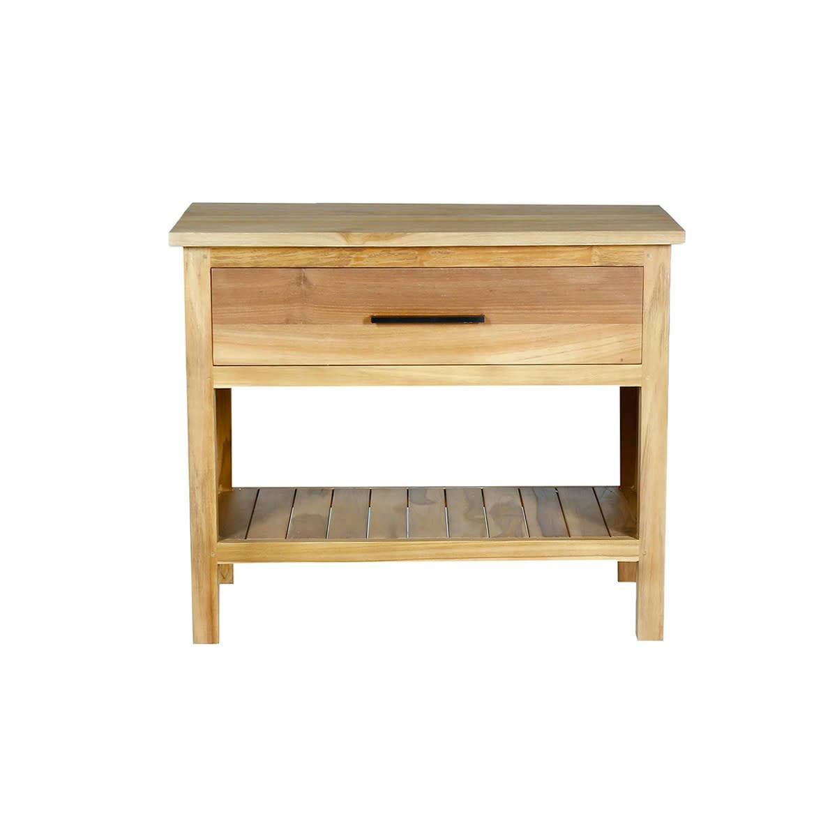 MARLI - Meuble sous vasque en teck massif 90 cm
