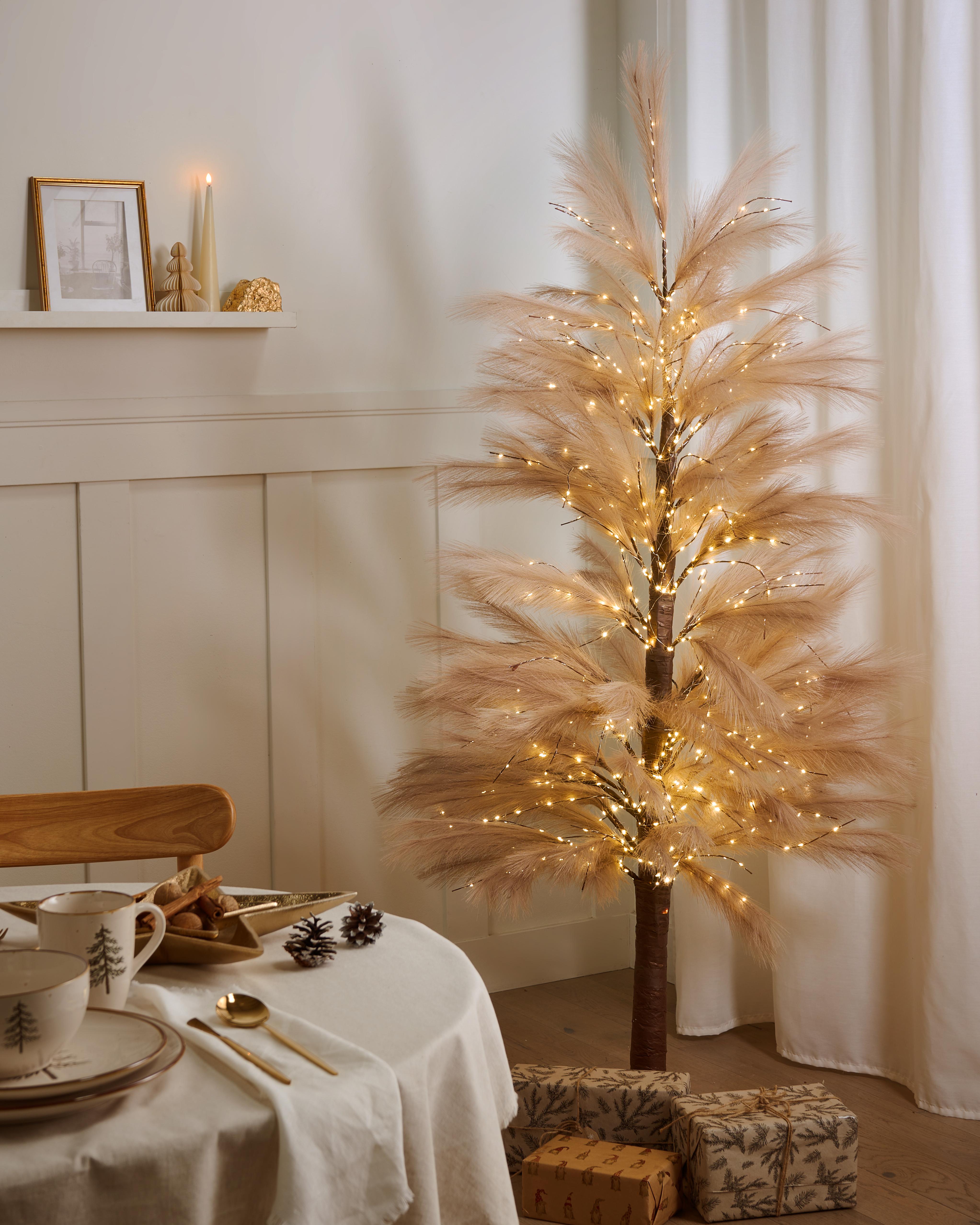 Outdoor Decoration LED HAUGANES Christmas Tree 190 cm Beige
