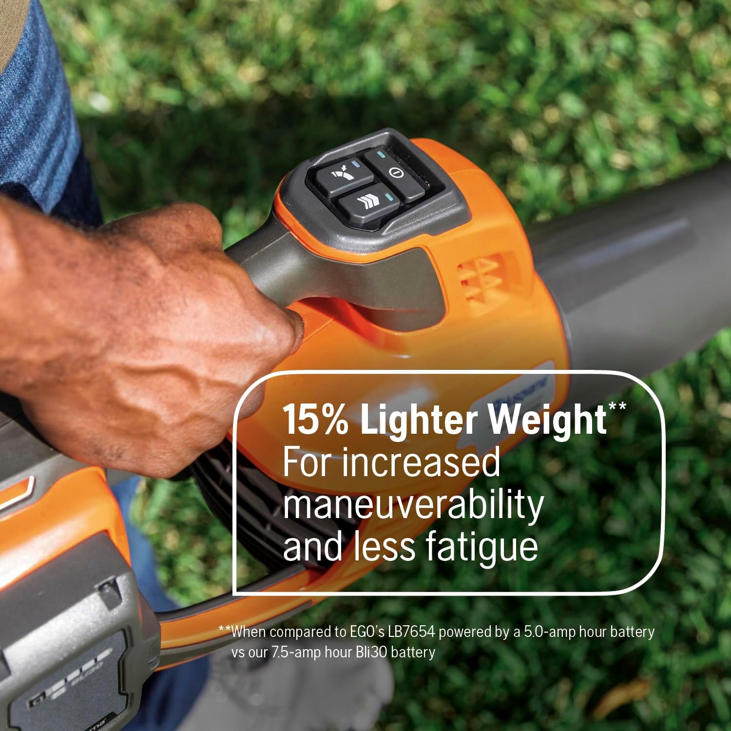 Husqvarna Leaf Blaster 350iB Battery Powered Cordless Leaf Blower  200-MPH 800-CFM Blower with Brushless Motor and Quiet Operation  40V Lithium-Ion 7.5 Ah Battery and Charger Included  970569904