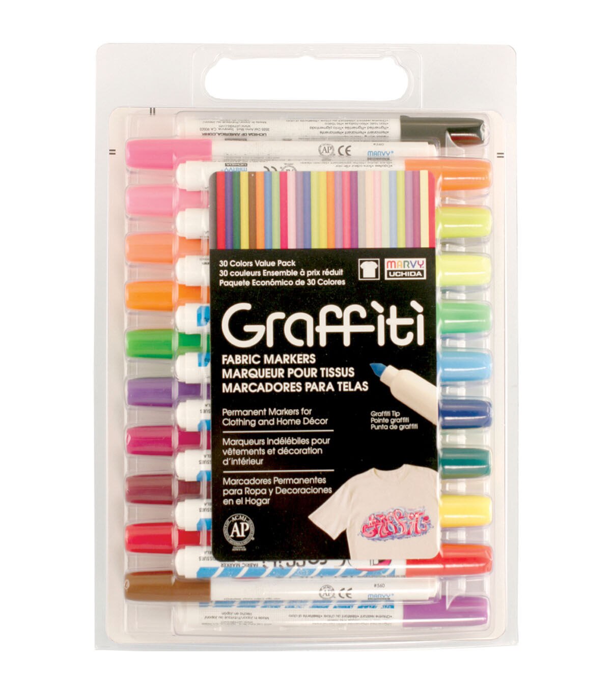 Marvy Uchida 30ct Graffiti Fabric Markers