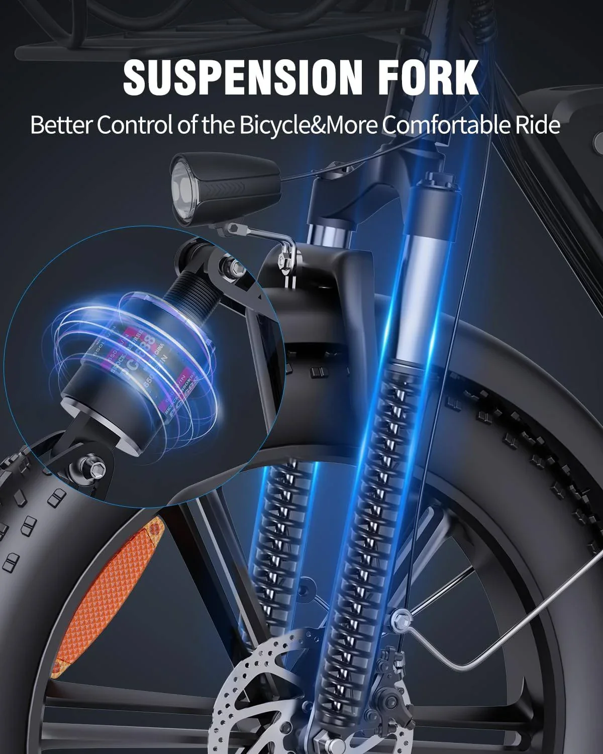 Bopzin 1000W Electric Bike for Adults 48V 15Ah Removable Battery Ebike 20 x 4.0 - 1000W