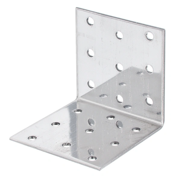 Lochplattenwinkel, BxHxL: 60 x 60 x 60 mm, Edelstahl, 25 Stück