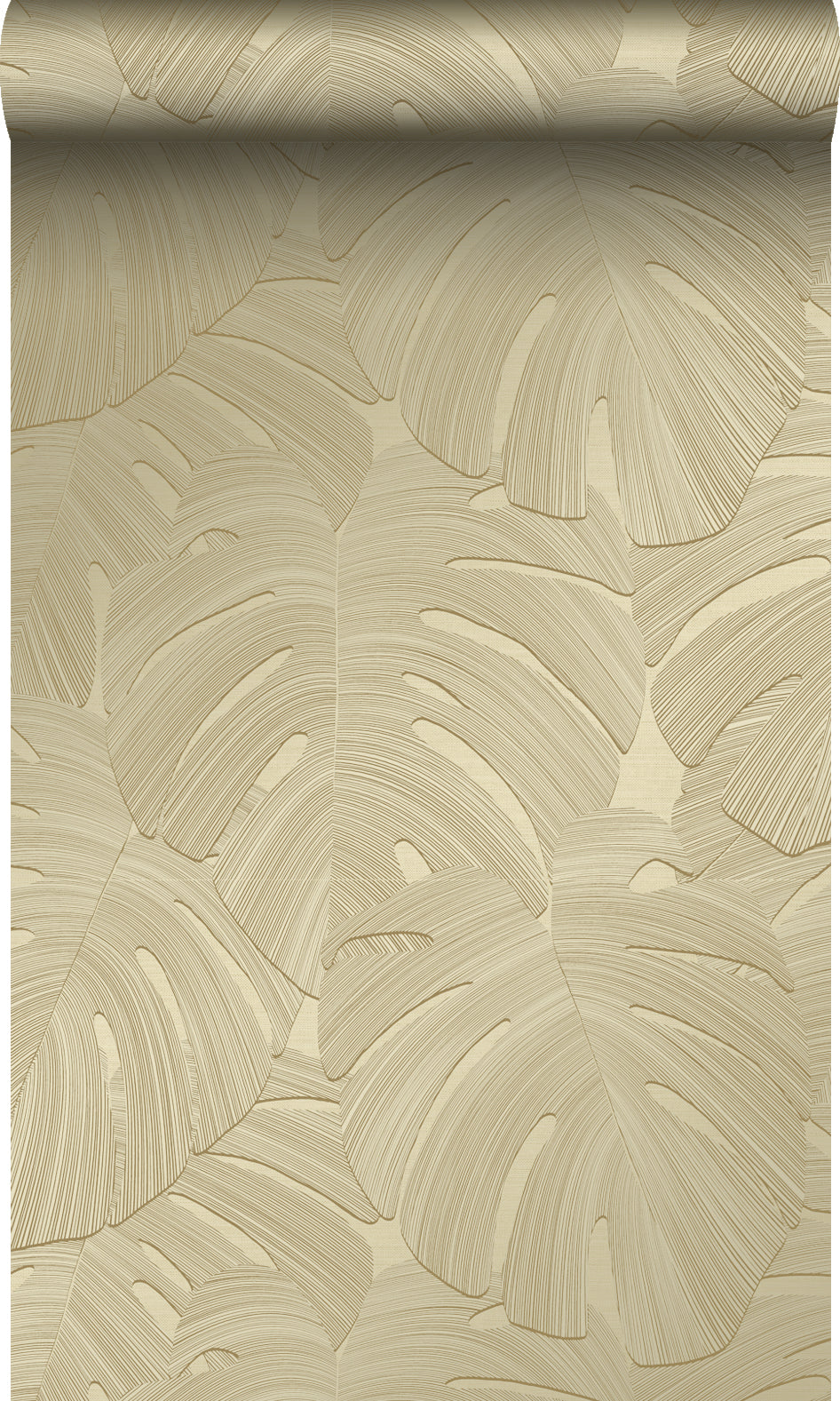 Origin Wallcoverings behang tropische bladeren zand beige - 53 cm x 10.05 m - 348025