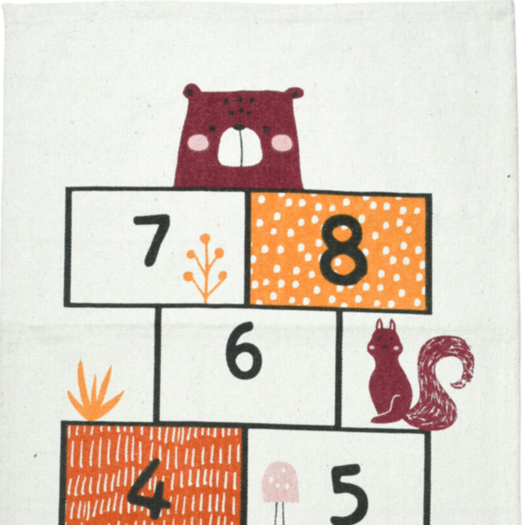 - Tapis marelle enfant coton multicolore  - 70x140cm