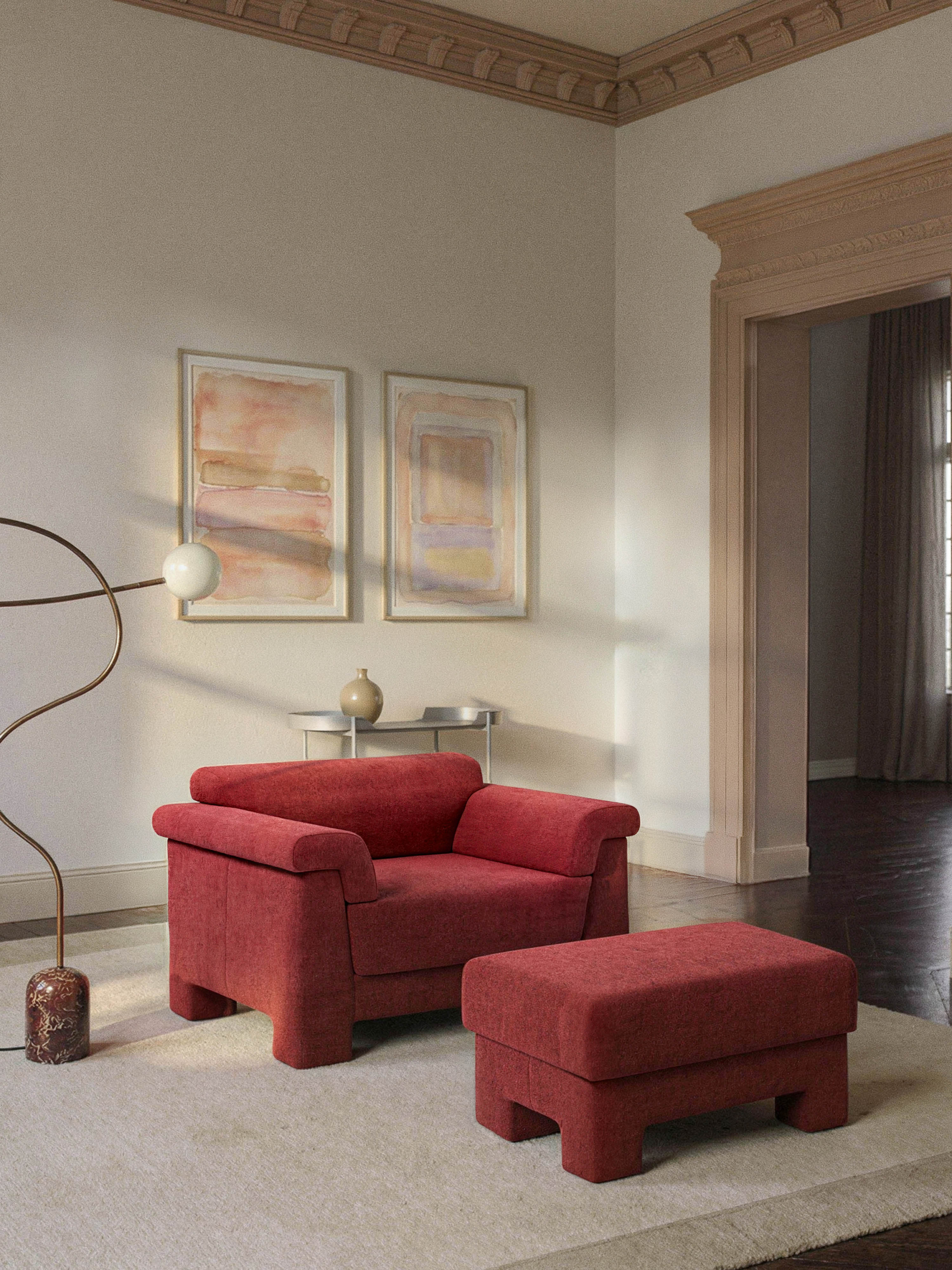 Sofa-Hocker Atlas aus Bouclé